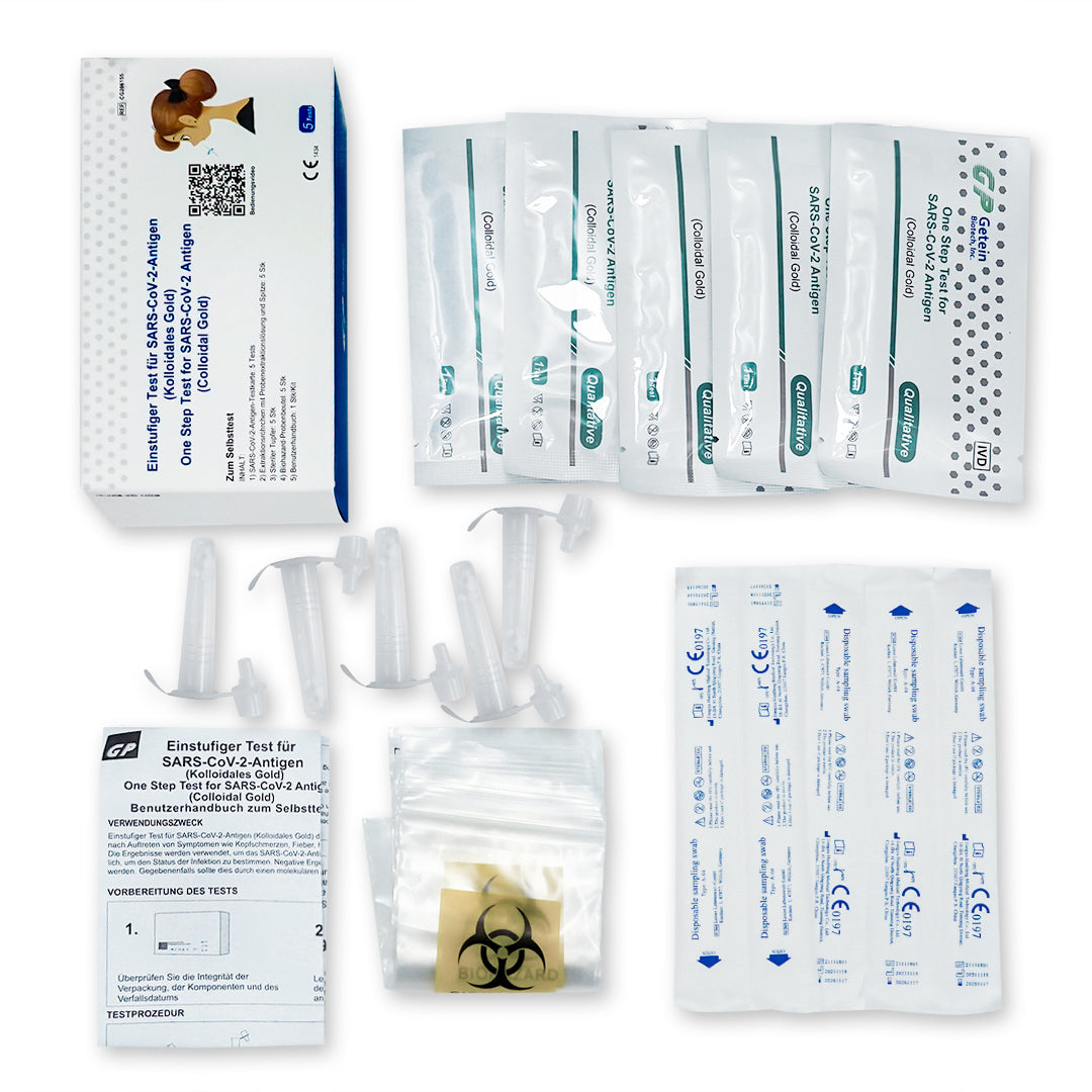 GP GETEIN™ COVID-19 Antigen Rapid Test ONE STEP TEST FOR SARS-COV-2 TESTS (Tax Free)