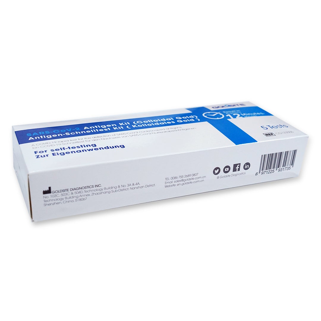 Goldsite SARS-CoV-2 Antigen Kit 5 Tests/Pack (IN STOCK)